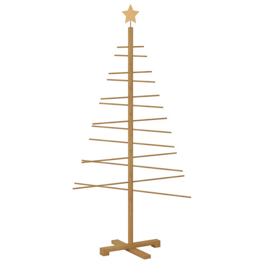 HKH Árvore de Natal de Madeira com Suporte Castanho em Bambu