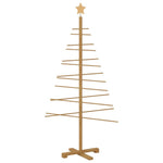 HKH Árvore de Natal de Madeira com Suporte Castanho em Bambu