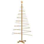 HKH Árvore de Natal de Madeira com Suporte Castanho em Bambu