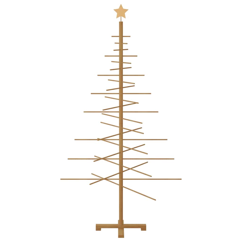 HKH Árvore de Natal de Madeira com Suporte Castanho em Bambu