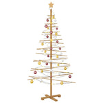 HKH Árvore de Natal de Madeira com Suporte Castanho em Bambu