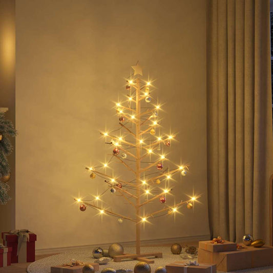 HKH Árvore de Natal de Madeira com Suporte - Natural