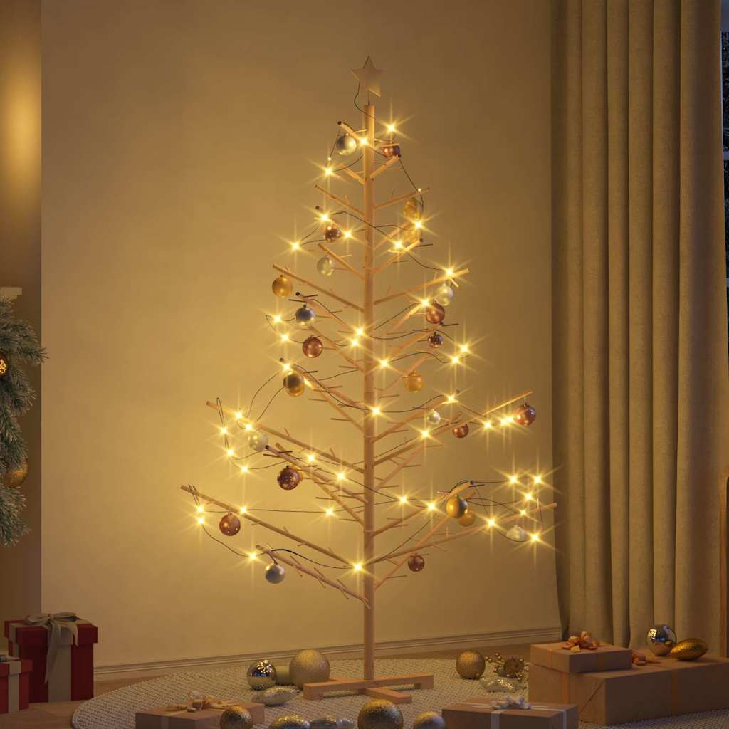 HKH Árvore de Natal de Madeira com Suporte - Natural