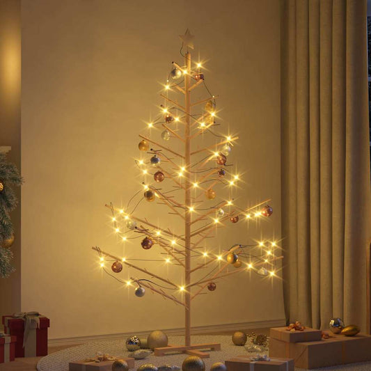 HKH Árvore de Natal de Madeira com Suporte - Natural