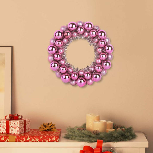 HKH Conjunto de 2 Guirlandas de Bolas de Natal - Rosa