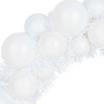 HKH Conjunto de 2 Guirlandas de Bolas de Natal - Branco
