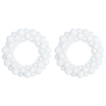HKH Conjunto de 2 Guirlandas de Bolas de Natal - Branco