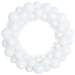 HKH Conjunto de 2 Guirlandas de Bolas de Natal - Branco