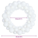 HKH Conjunto de 2 Guirlandas de Bolas de Natal - Branco