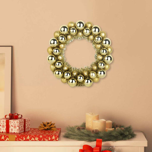 HKH Conjunto de 2 Guirlandas de Bolas de Natal Ouro