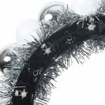 HKH Conjunto de 2 Guirlandas de Bolas de Natal - Branco e Prateado