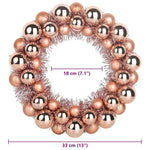 HKH Conjunto de 2 Guirlandas de Bolas de Natal - Rosa/Dourado