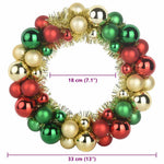 HKH Conjunto de 2 Guirlandas de Bolas de Natal Colorido
