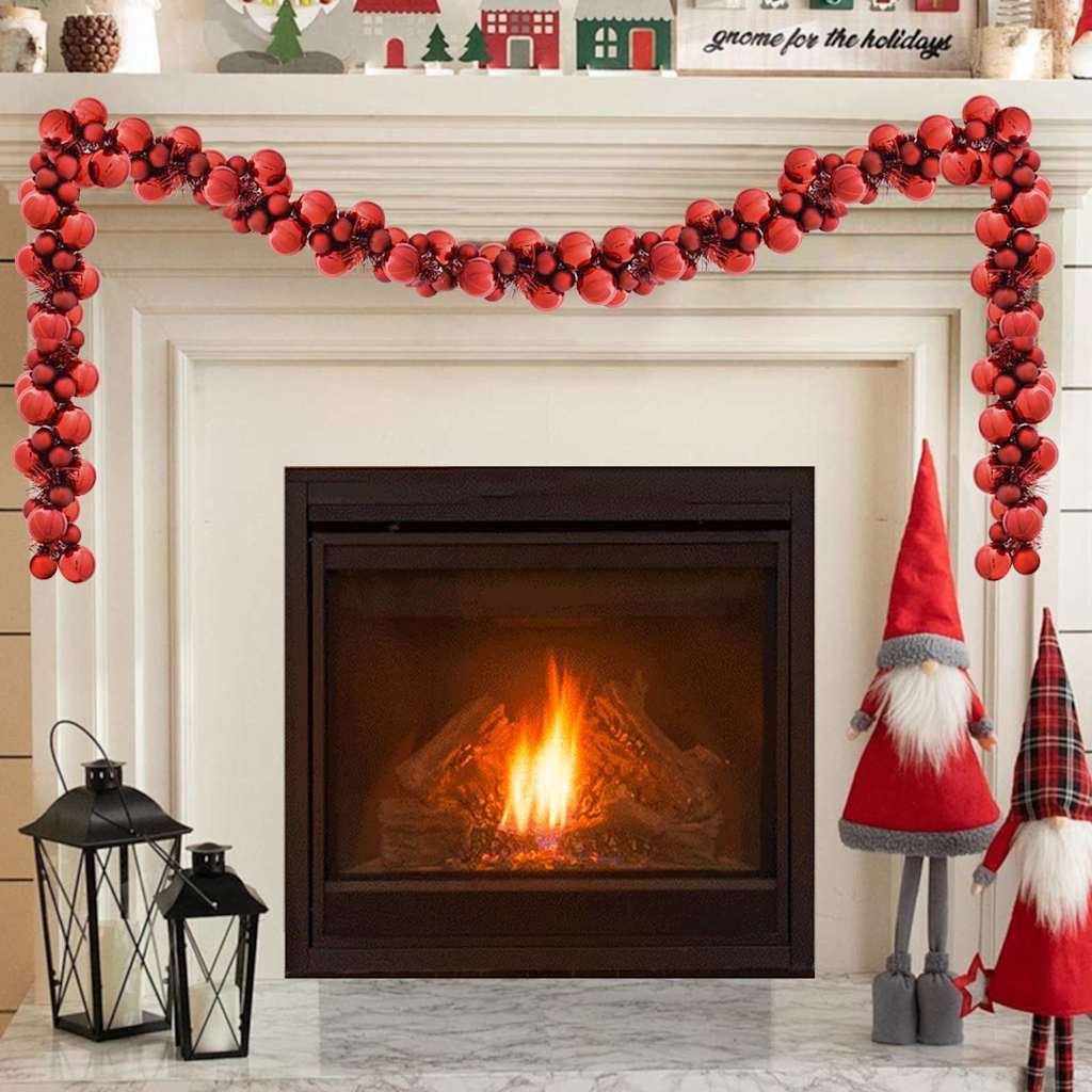 HKH Guirlanda de Bolas de Natal Poliestireno - Vermelho