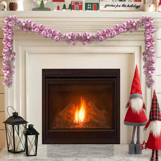 HKH Guirlanda de Bolas de Natal Poliestireno - Rosa