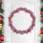 HKH Guirlanda de Bolas de Natal Poliestireno - Rosa