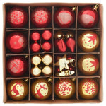 HKH Conjunto de 40 Bolas de Natal - Vermelho e Dourado