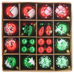 HKH Conjunto de 40 Bolas de Natal - Vermelho e Verde