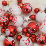 HKH Conjunto de 40 Bolas de Natal - Vermelho e Branco