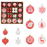 HKH Conjunto de 40 Bolas de Natal - Vermelho e Branco