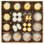 HKH Conjunto de 40 Bolas de Natal - Dourado e Branco