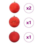 HKH Conjunto de 4 Bolas de Natal - Vermelho
