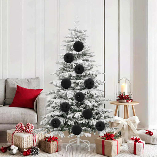 HKH Conjunto de 9 Bolas de Natal - Preto
