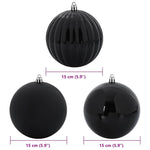 HKH Conjunto de 9 Bolas de Natal - Preto