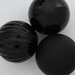 HKH Conjunto de 4 Bolas de Natal - Preto