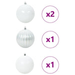 HKH Conjunto de 4 Bolas de Natal - Branco