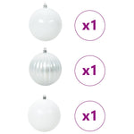 HKH Conjunto de 3 Bolas de Natal - Branco