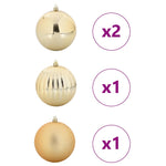 HKH Conjunto de 4 Bolas de Natal - Ouro
