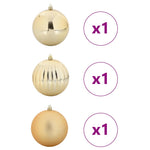 HKH Conjunto de 3 Bolas de Natal - Ouro