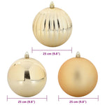 HKH Conjunto de 3 Bolas de Natal - Ouro