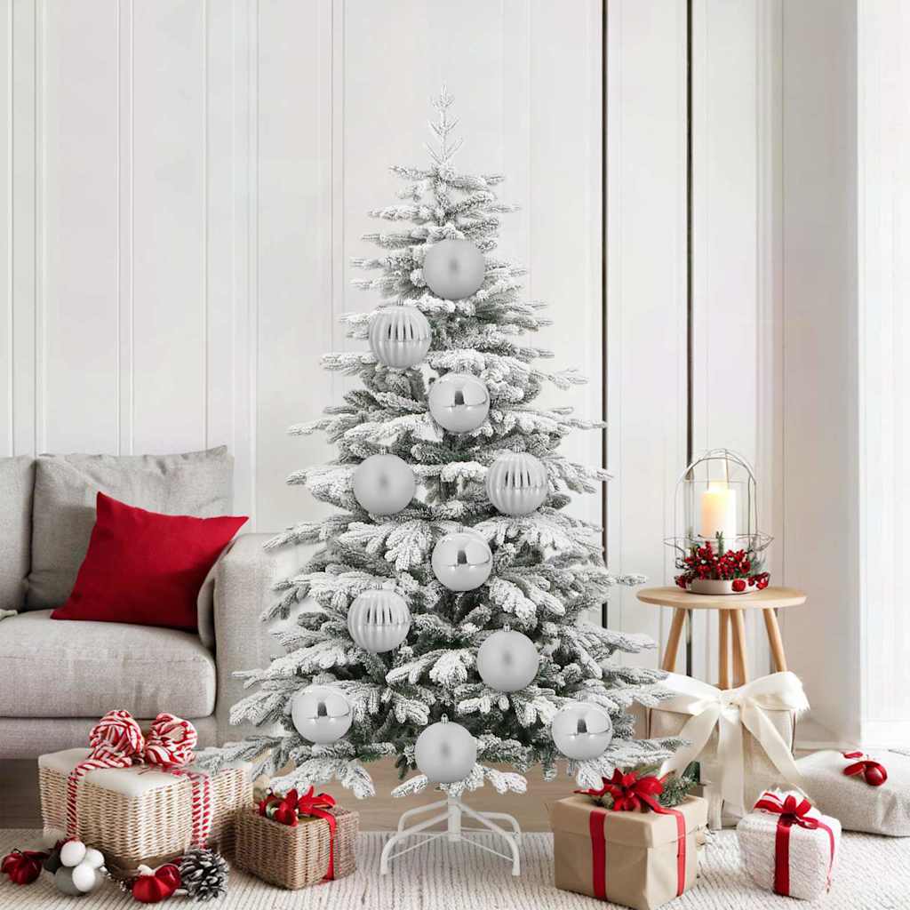 HKH Juego de 9 bolas de Navidad - Plateado