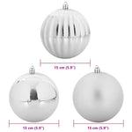 HKH Conjunto de 9 Bolas de Natal - Prateado