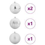 HKH Conjunto de 4 Bolas de Natal - Prateado