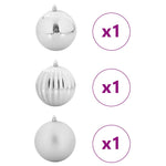 HKH Conjunto de 3 Bolas de Natal - Prateado