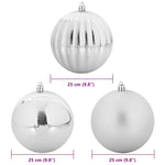 HKH Conjunto de 3 Bolas de Natal - Prateado