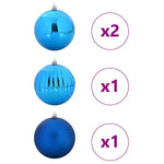 HKH Conjunto de 4 Bolas de Natal - Azul