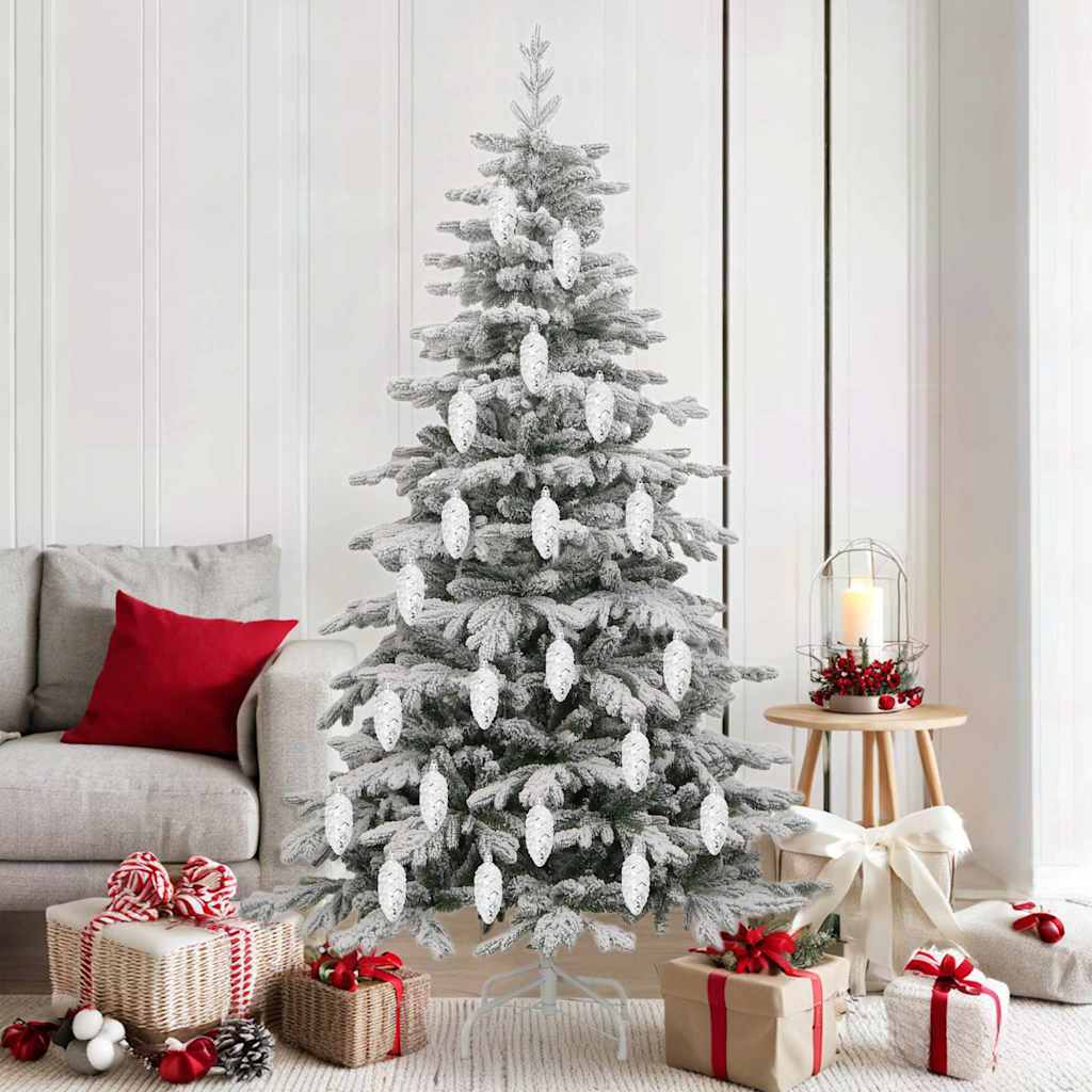 HKH Set de 40 Bolas de Pino de Navidad - Plateado
