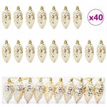 HKH Conjunto de 40 Bolas de Pinheiro de Natal Ouro