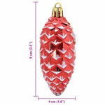 HKH Conjunto de 40 Bolas de Pinheiro de Natal - Vermelho