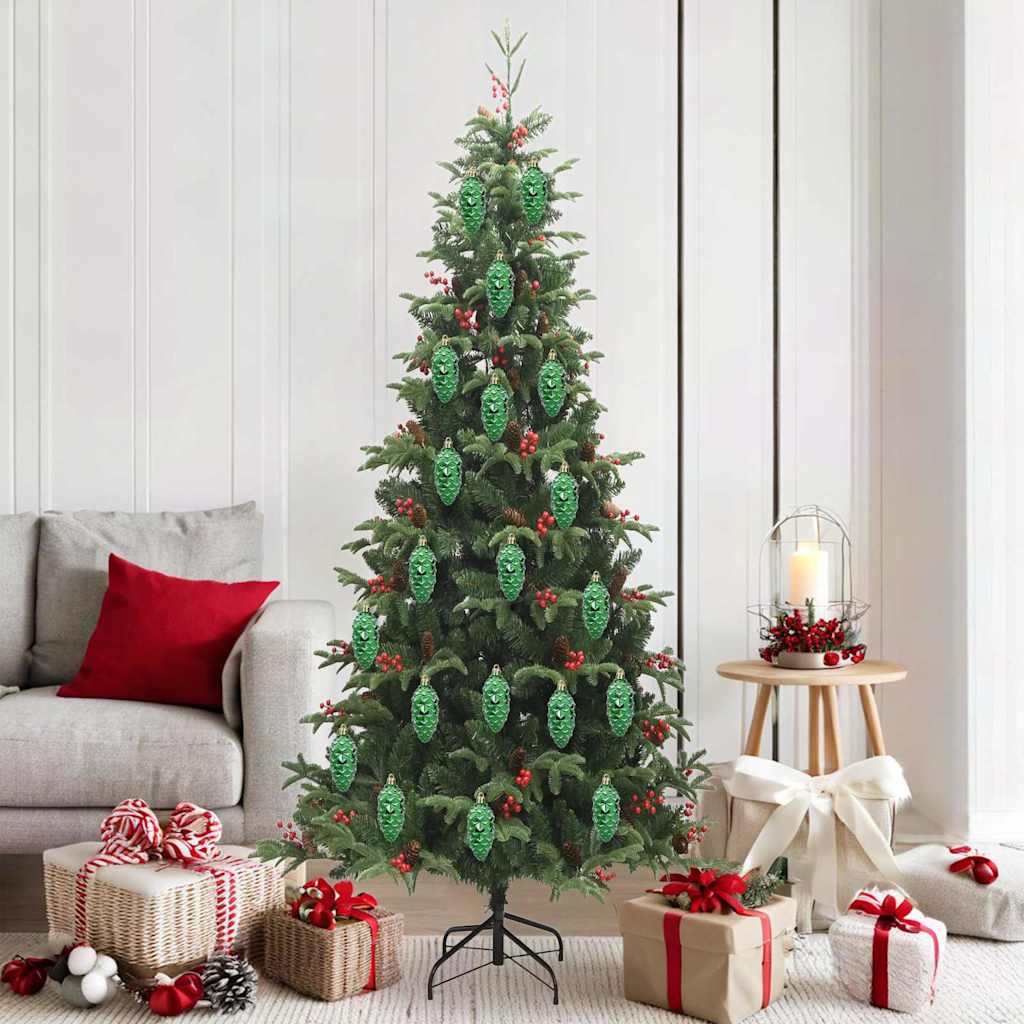 HKH Juego de 40 Bolas de Pino de Navidad - Verde