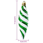 HKH Conjunto de 40 Bolas de Natal em Espiral - Verde