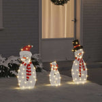HKH Família de 3 Bonecos de Neve Iluminados - Branco Quente
