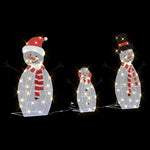 HKH Família de 3 Bonecos de Neve Iluminados - Branco Quente