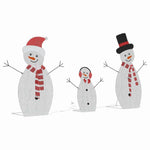 HKH Família de 3 Bonecos de Neve Iluminados - Branco Quente