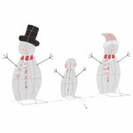 HKH Família de 3 Bonecos de Neve Iluminados - Branco Quente
