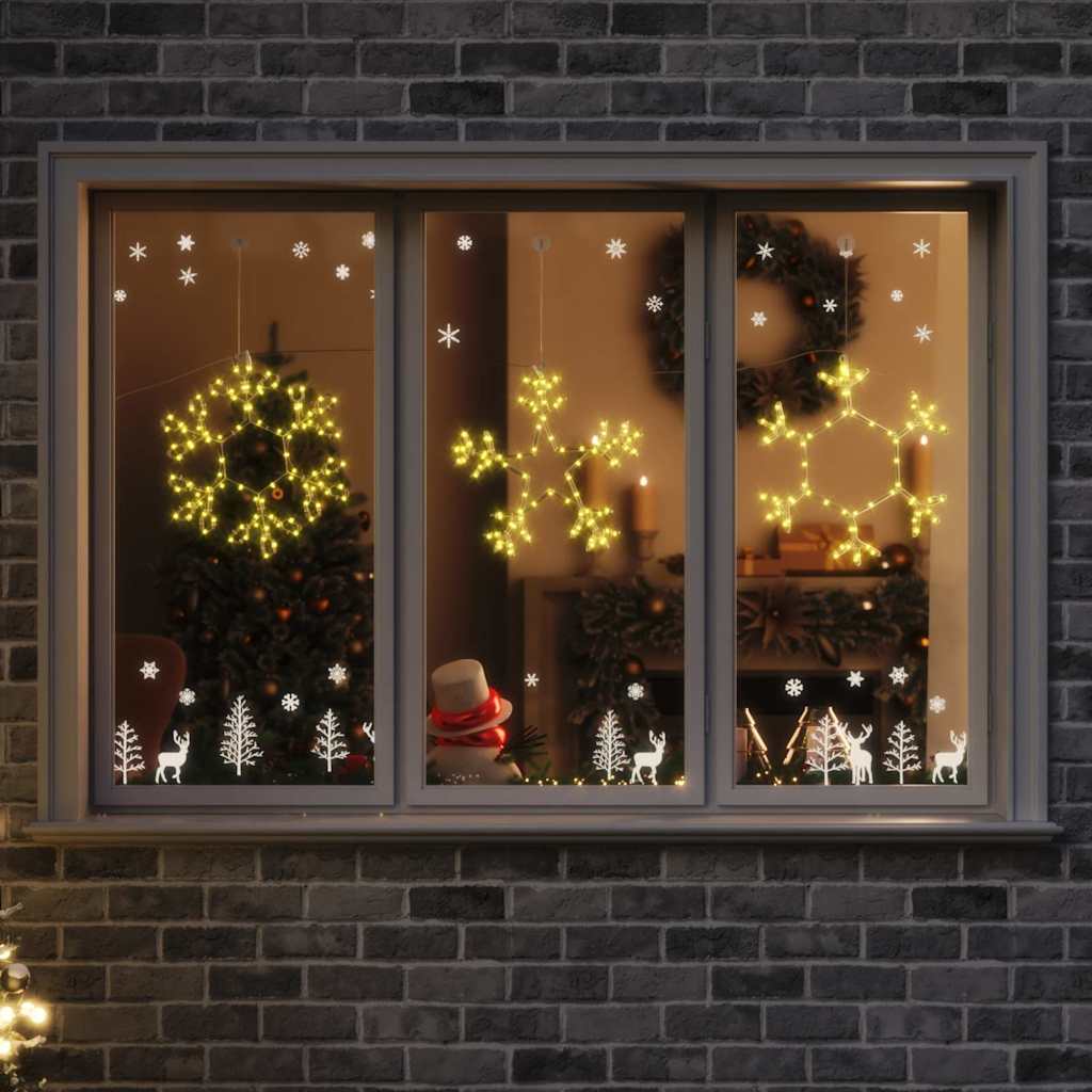HKH Copo de Nieve de Navidad con 252 LED en PVC - Blanco Cálido